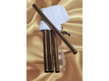 KIT 4 PAILLES INOX BLEU BUBBLE TEA