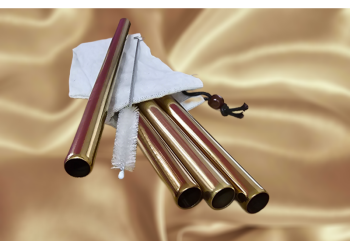 Kit 4 pailles en Inox Or pour Bubble Tea