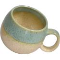 MUG PORCELAINE BOULE 50CL JAUNE/VERT D'EAU