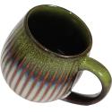 MUG BOULE 50CL NERVURÉ VERT/BLEU/BLANC