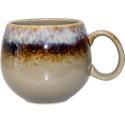 MUG PORCELAINE BOULE 50CL MARRON/BLEU CLAIR
