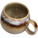 MUG PORCELAINE BOULE 50CL MARRON/BLEU CLAIR