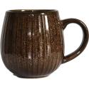 MUG BOULE 50CL NERVURÉ MARRON