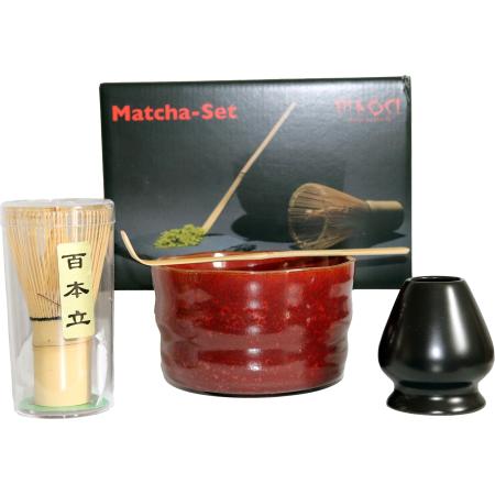 SET MATCHA ROUGE CUIR
