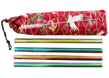 KIT 4 PAILLES INOX IRISÉ BUBBLE TEA