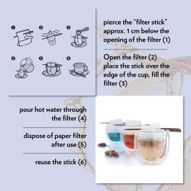 4 BÂTONS POUR FILTRE FINUM