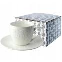 TASSE/SOUCOUPE LACE BLANC 25CL