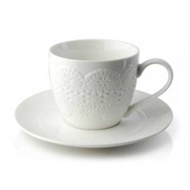 TASSE/SOUCOUPE LACE BLANC 25CL