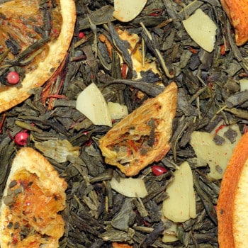 Christmas Dream, thé vert de Noël aux tranches d'orange et amandes effilées, en vrac