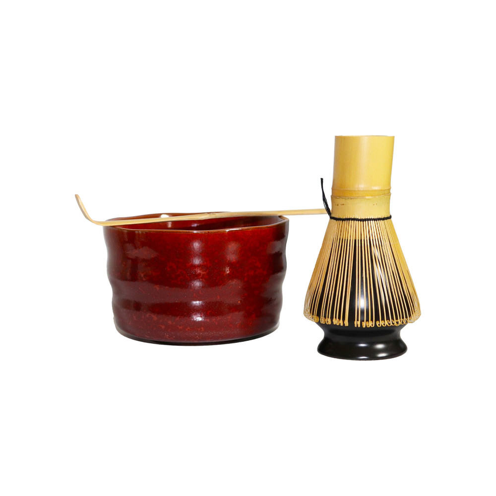 SET MATCHA ROUGE CUIR