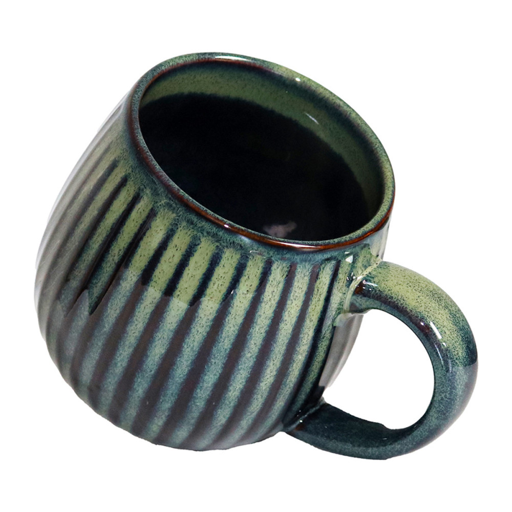 MUG BOULE 50CL NERVURÉ BLEU GRIS