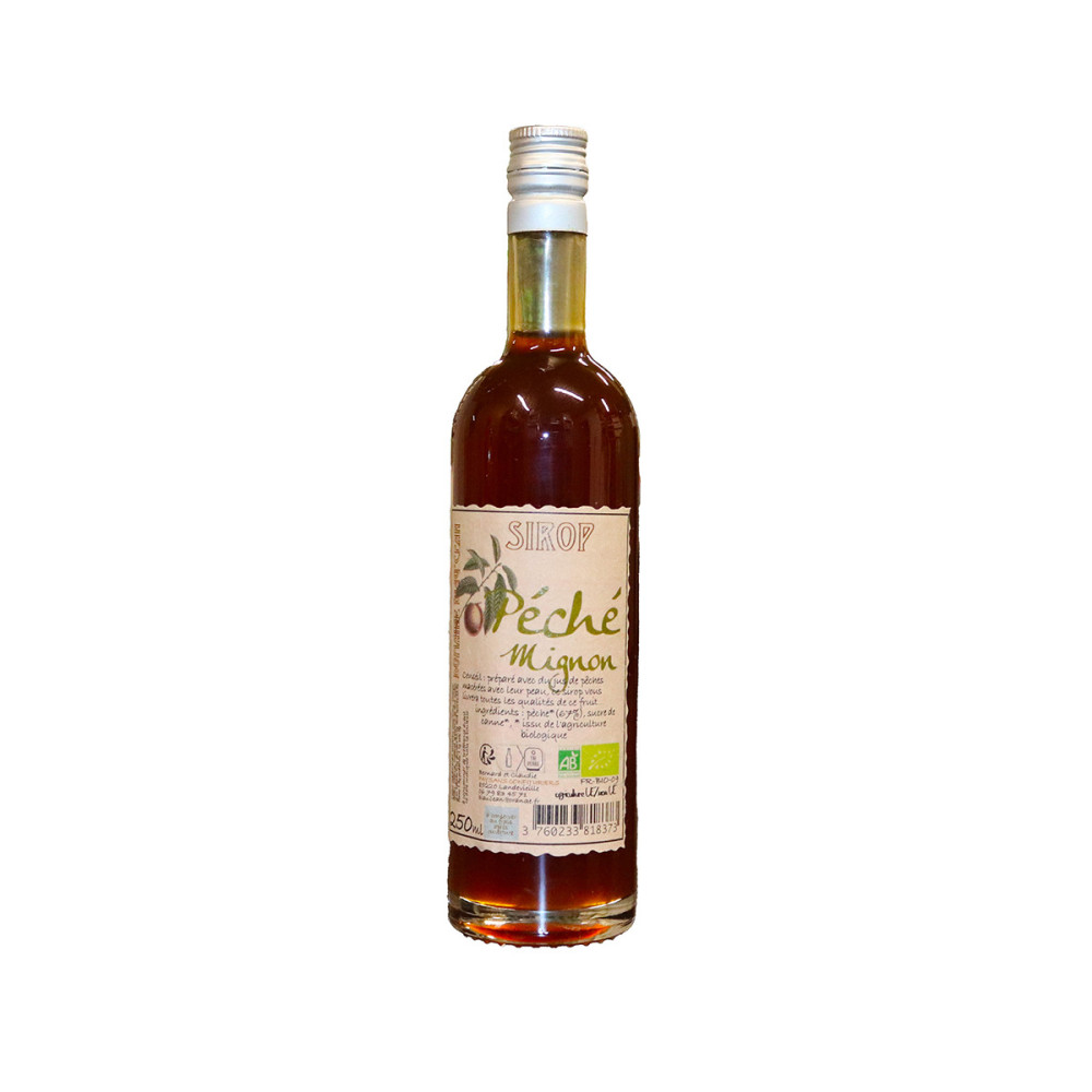 Sirop artisanal  Pêche Mignon BIO 25cl