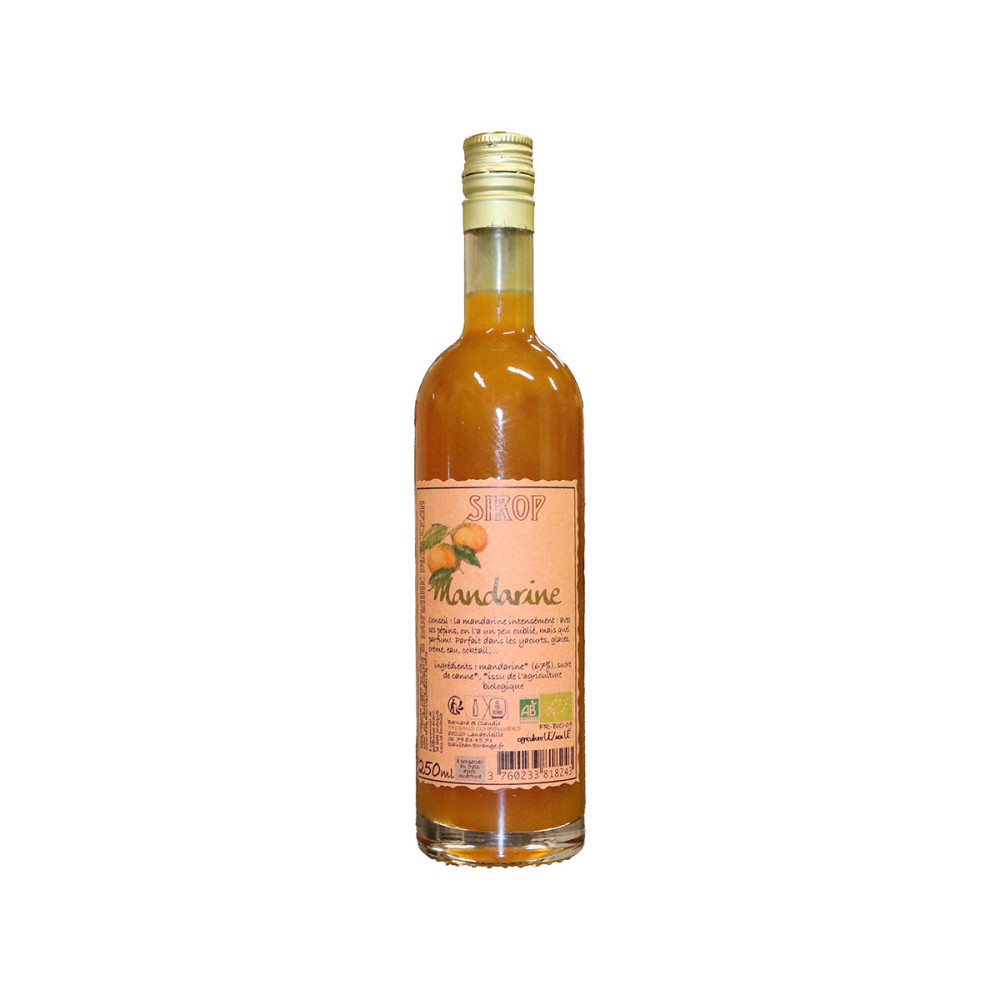 SIROP ARTISANAL MANDARINE 25CL BIO