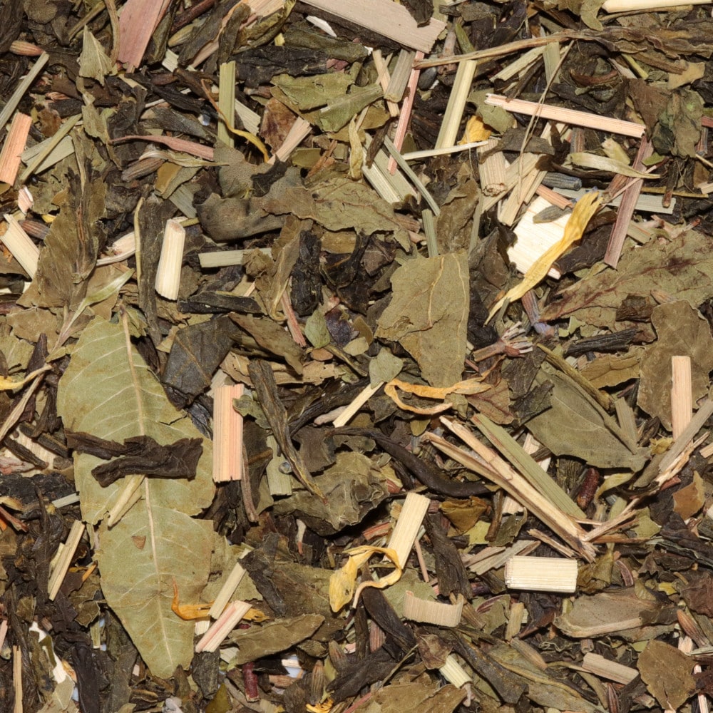Supergreen Bio, thé vert sencha de Chine à la citronnelle et à la lavande, en vrac