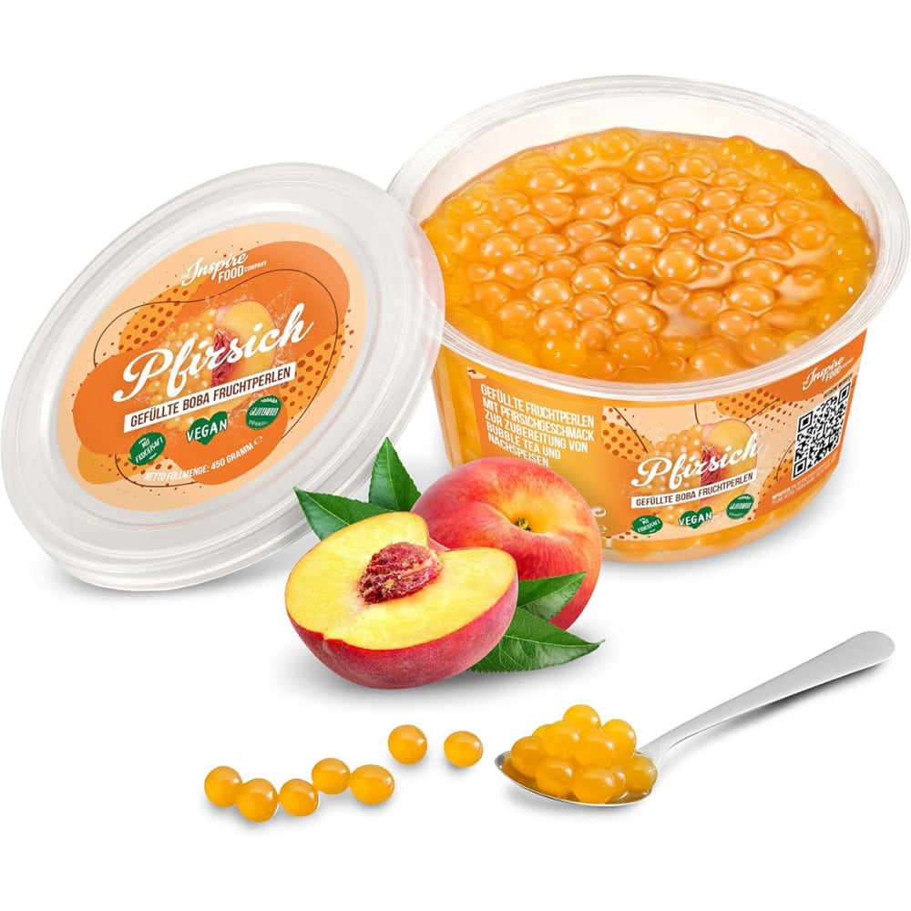 Perles de fruits Pêche 450 g, popping boba | MY SWEET TEA