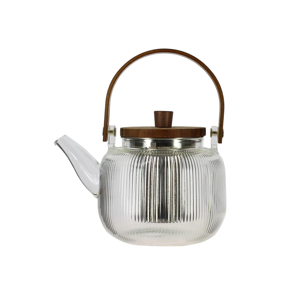 Théière MUGI 900ml en Verre Borosilicate - Théière Design avec Filtre Inox