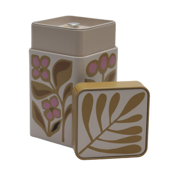 Boîte à Thé Carrée Seventea 150g - Double Couvercle Finition Glossy