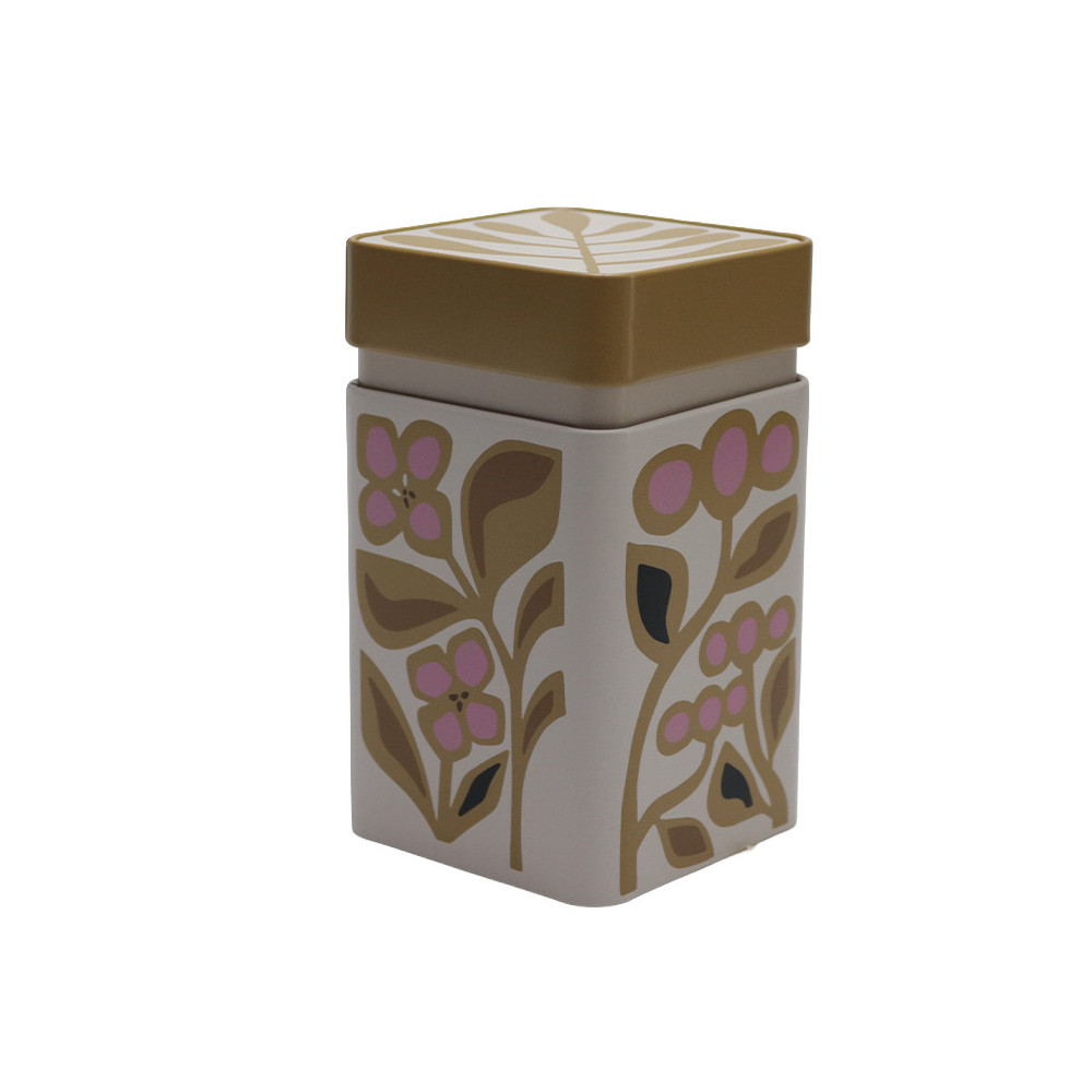 Boîte à Thé Carrée Seventea 150g - Double Couvercle Finition Glossy