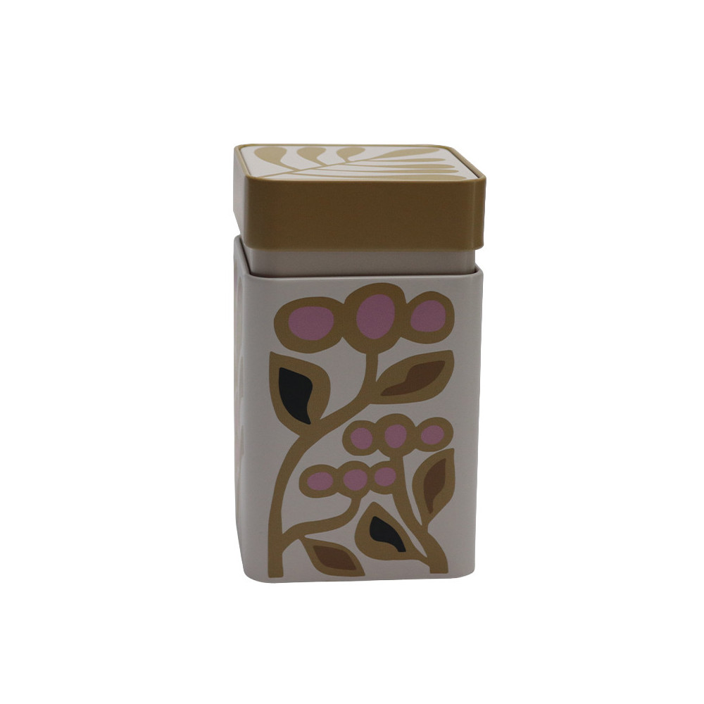 Boîte à Thé Carrée Seventea 150g - Double Couvercle Finition Glossy