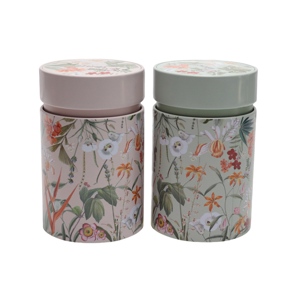Boîte à Thé MIRA Eigenart - Double Couvercle Hermétique 150g (Rose ou Vert)