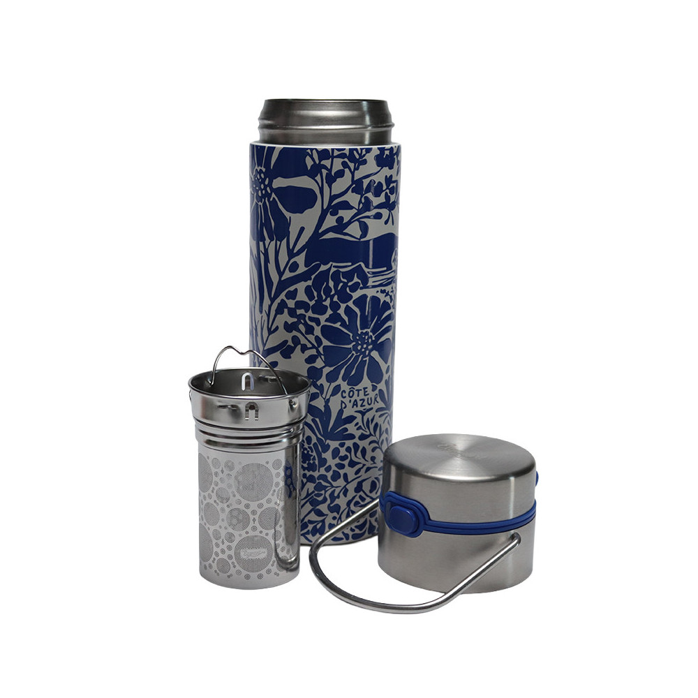 Gourde isotherme LEEZA Côte d’Azur 0,5 L — Eigenart | Design méditerranéen & isolation performante