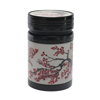 Boîte à Thé AKASHI Eigenart 150g – Double Couvercle (Rouge ou Vert)