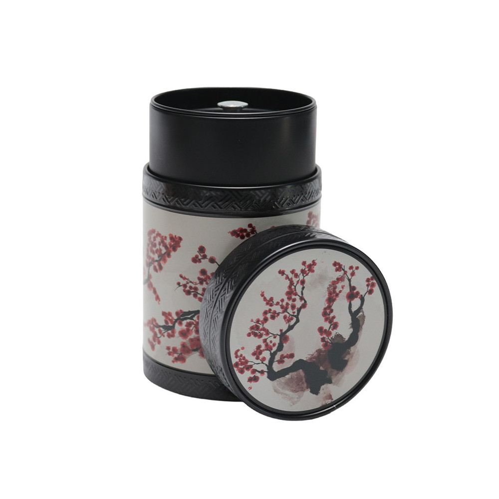 Boîte à Thé AKASHI Eigenart 150g – Double Couvercle (Rouge ou Vert)