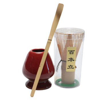 Set Fouet Matcha MY SWEET TEA – Chasen, Chashaku & Support (Couleur Aléatoire)