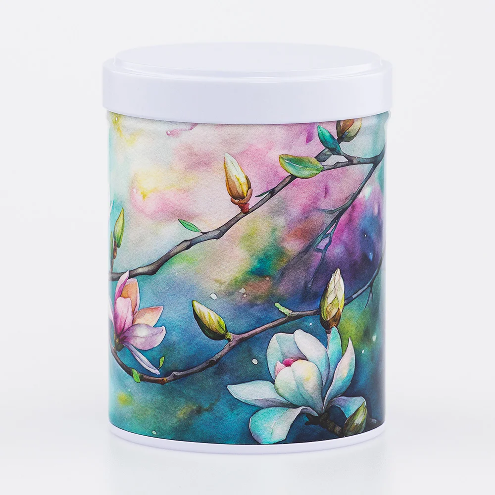 Boîte à thé Mokuren Esprit Céladon - Empilable 100g Magnolia