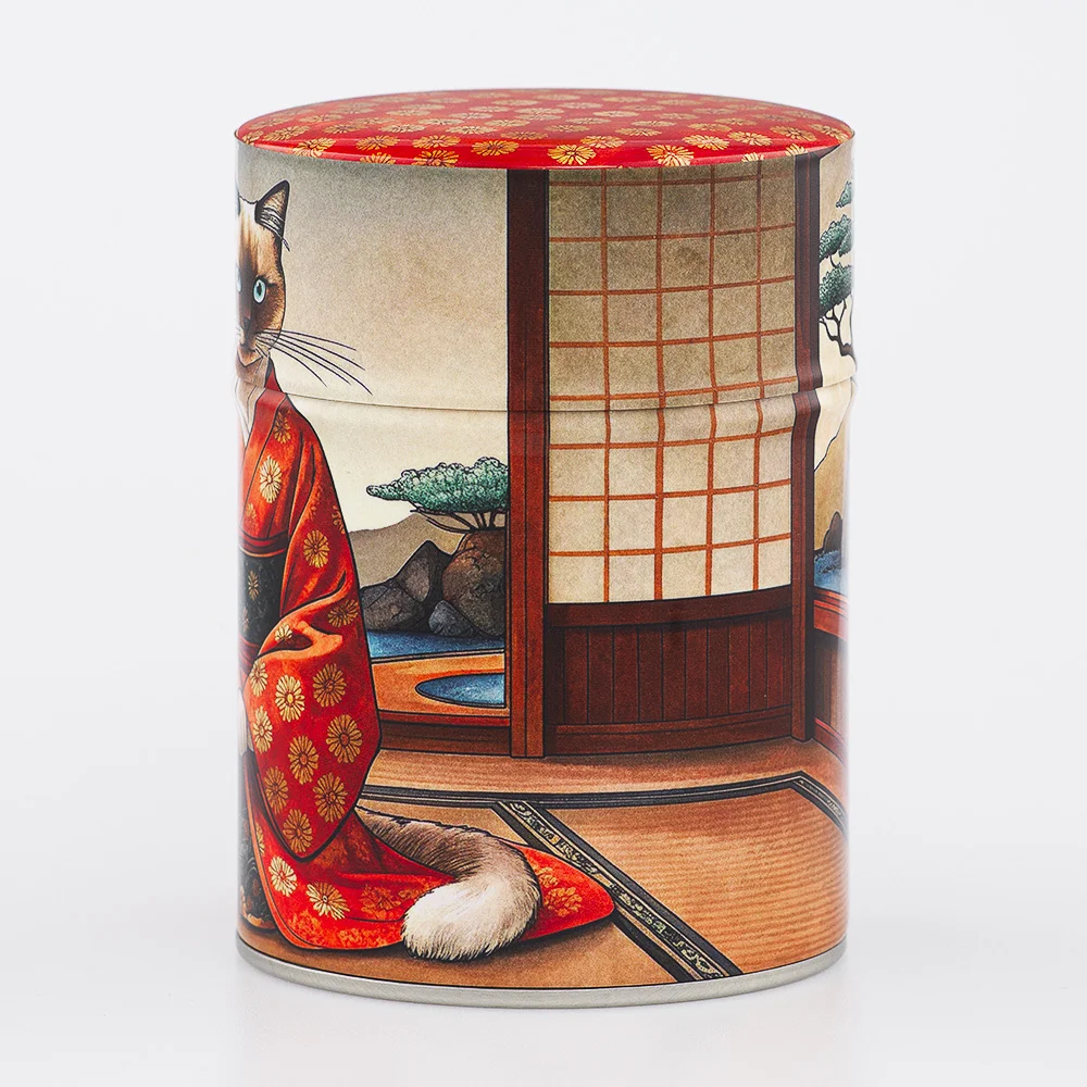 Boîte à thé Mao Mao illustrée Esprit Céladon - Boîte 100g