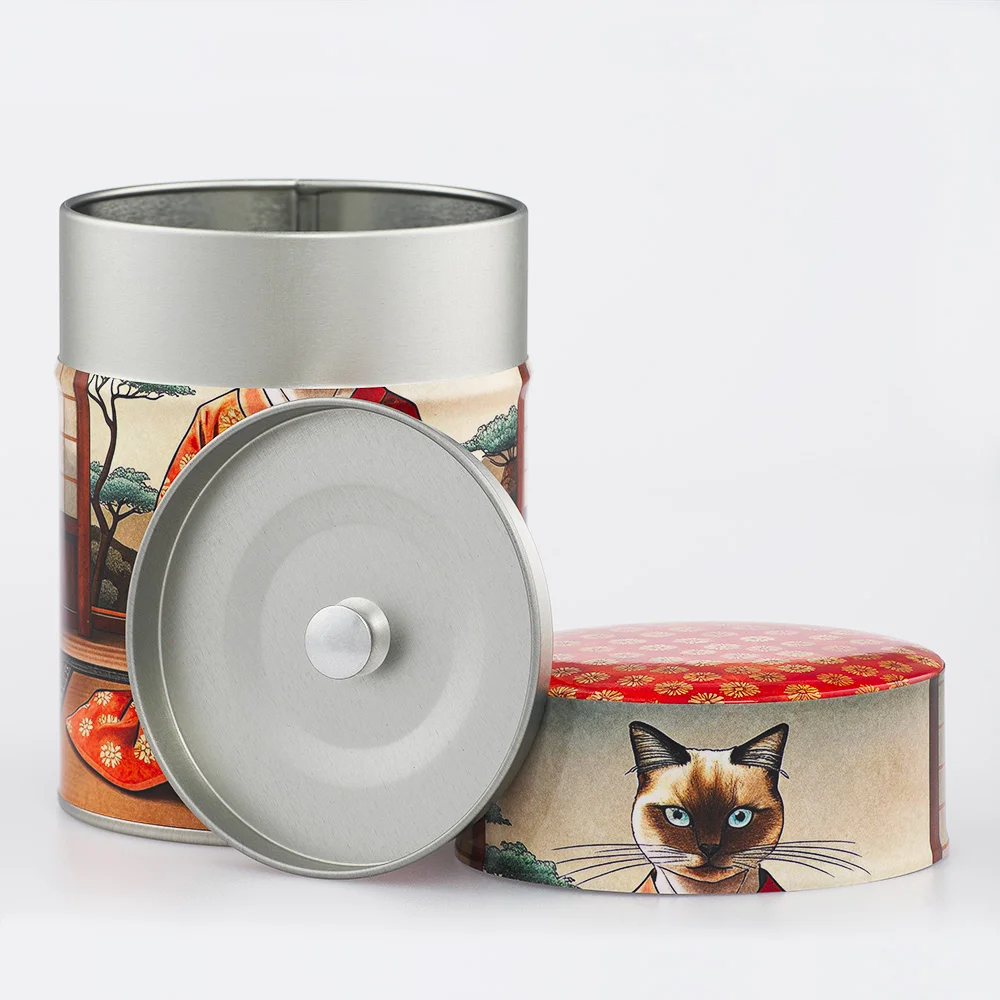 Boîte à thé Mao Mao illustrée Esprit Céladon - Boîte 100g