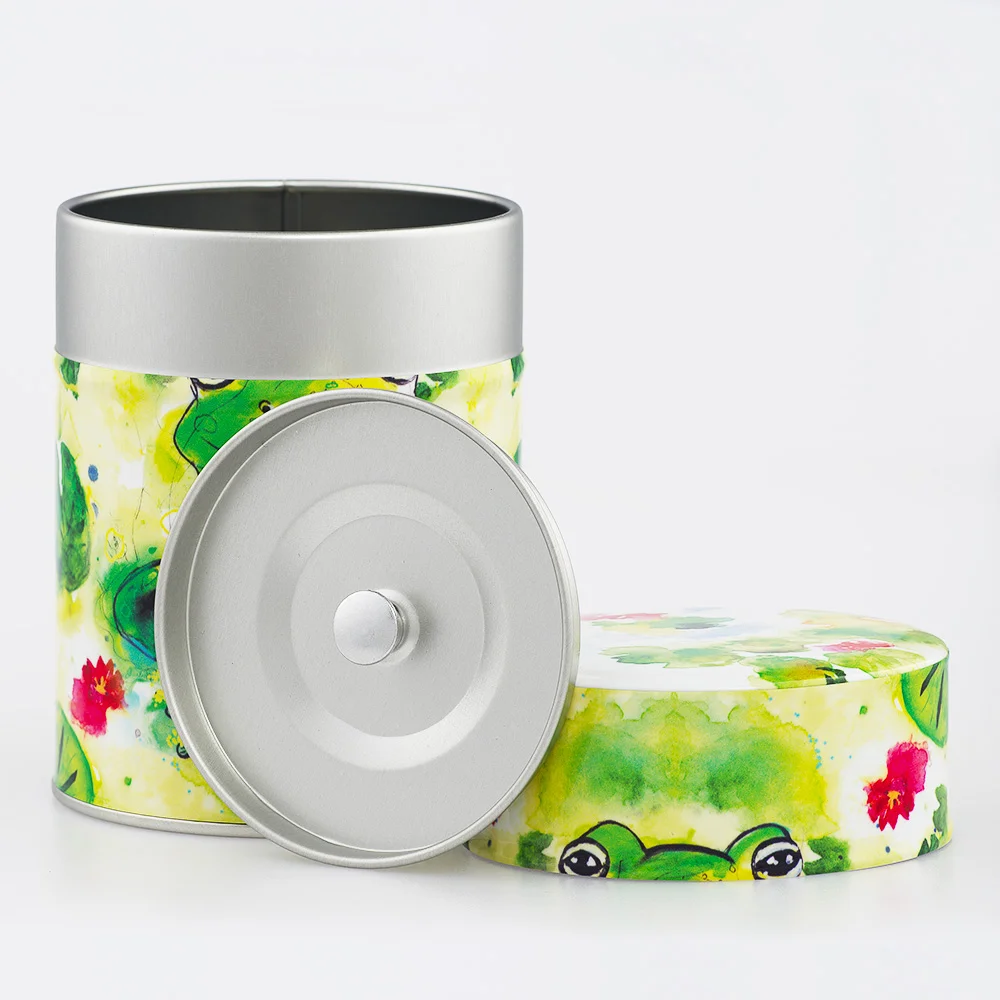 Boîte à thé Grenouille Zen Esprit Céladon - Décor continu 100g