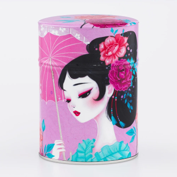Boîte à thé Yuzuki Esprit Céladon - Décor continu Femme Japonaise