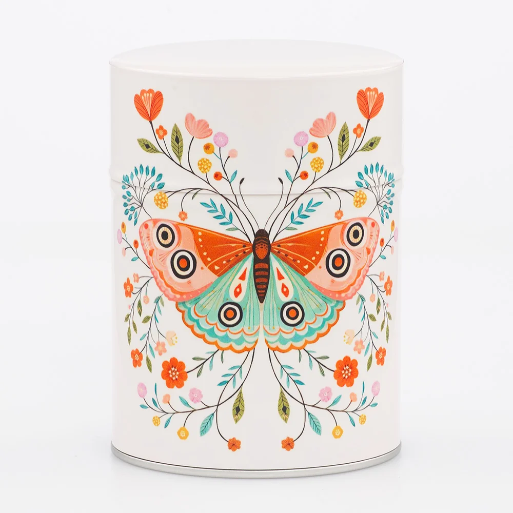 Boîte à thé Azuré Esprit Céladon - Décor papillon 100g