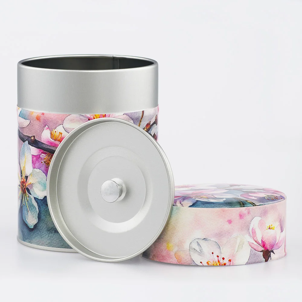 Boîte à thé Cherry Blossom Esprit Céladon - Décor fleurs de cerisier 100g