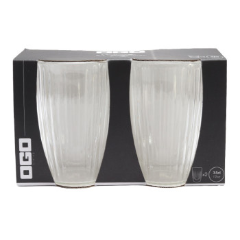 Lot 2 verres double paroi Héra 35 cl OGO Living - Grand format