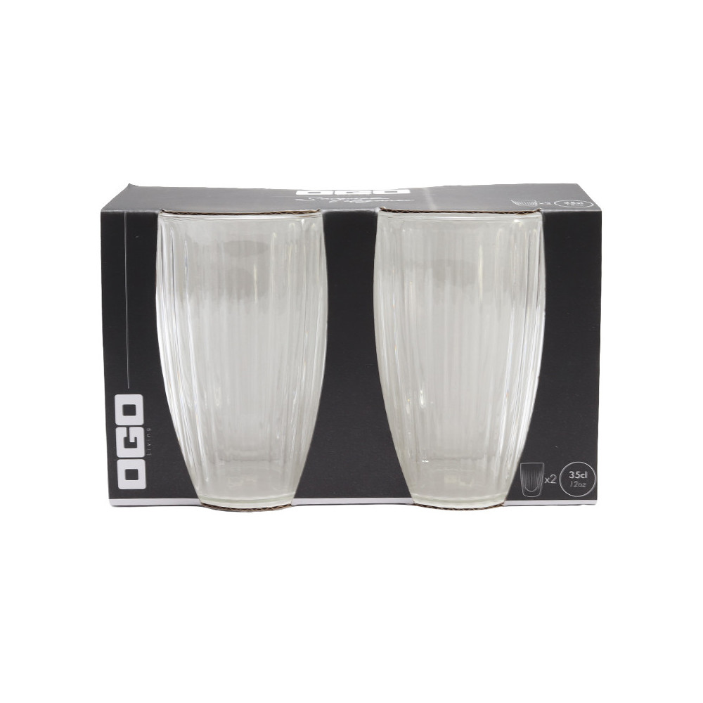 Lot 2 verres double paroi Héra 35 cl OGO Living - Grand format