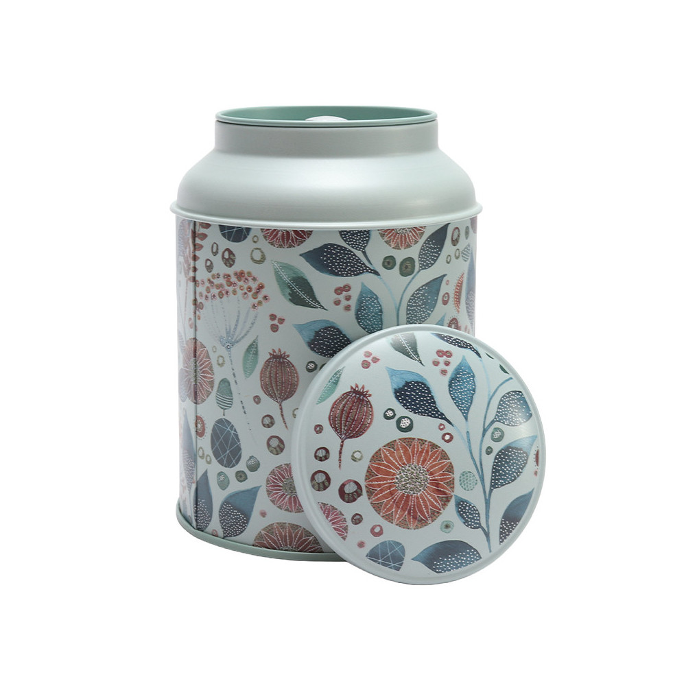 Boîte à Thé Métal Linnea Green Eigenart 175g - Design Botanique Scandinave