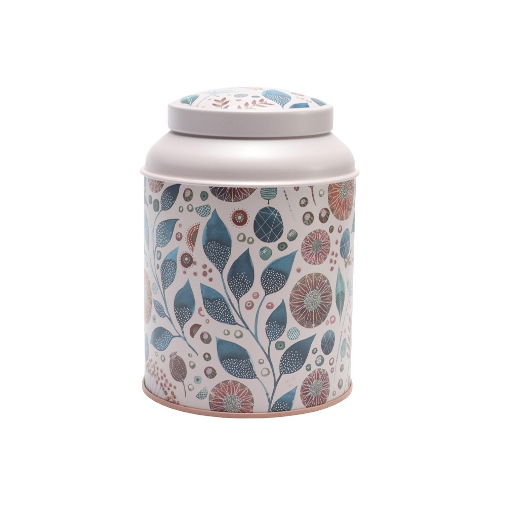 Boîte à Thé Métal Linnea Peach Eigenart 175g - Design Botanique Scandinave Tons Pêche