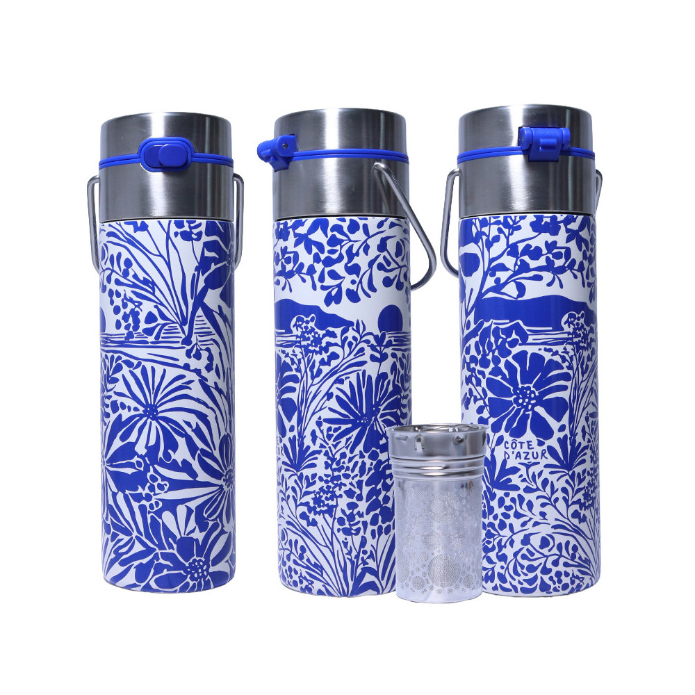 Bouteille isotherme LEEZA Côte d’Azur 0,5 L — Eigenart | Design méditerranéen & isolation performante