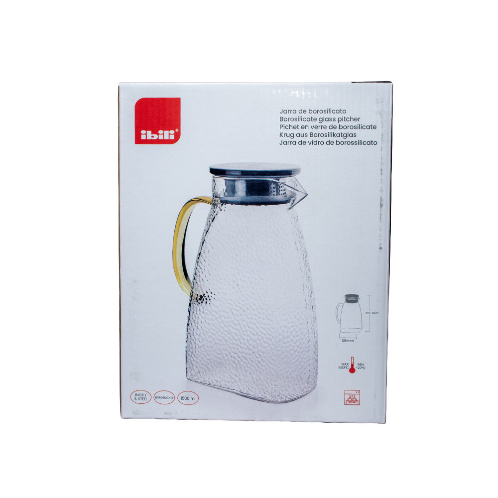Pichet Verre Borosilicate IBILI 1,5L Filtre Inox | MY SWEET TEA