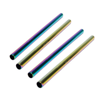 Kit 4 pailles inox irisé arc-en-ciel Bubble Tea | MY SWEET TEA