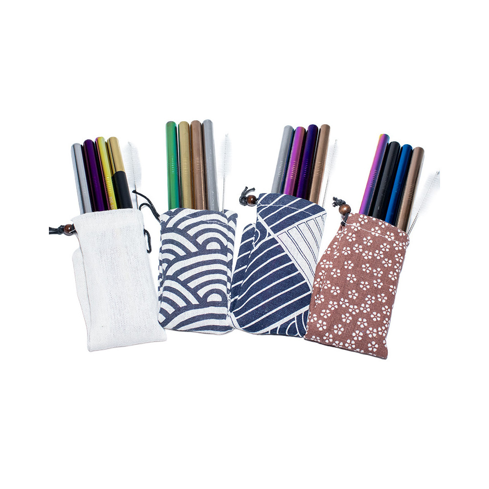 Kit 4 pailles inox Bubble Tea couleurs au choix | MY SWEET TEA