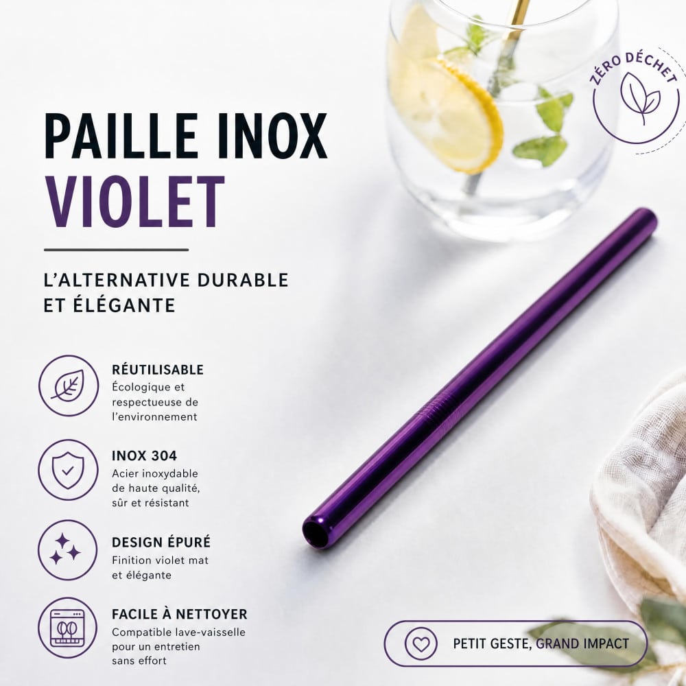 PAILLE INOX - VIOLETTE