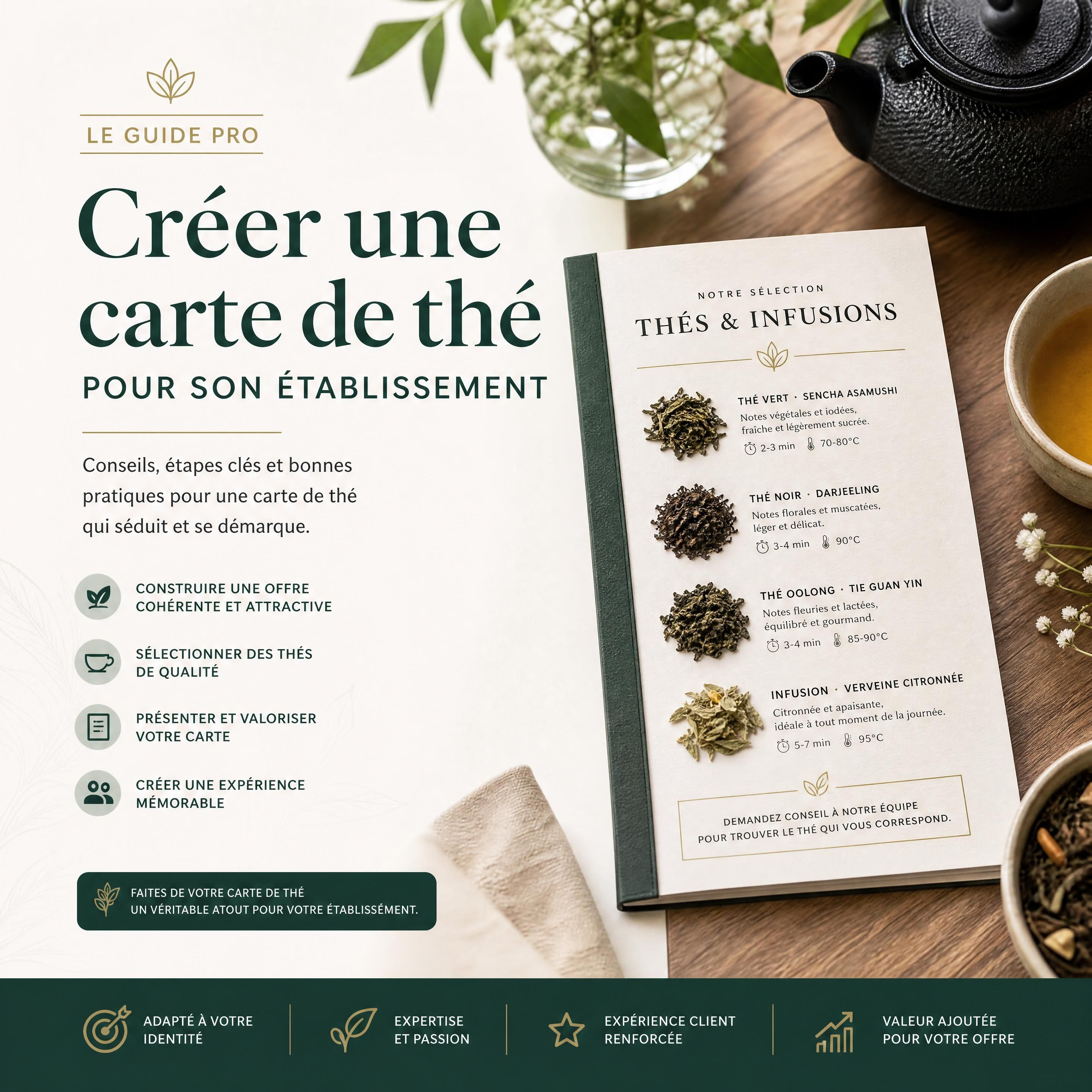 Créer une carte de thé pour son établissement : le guide pro
